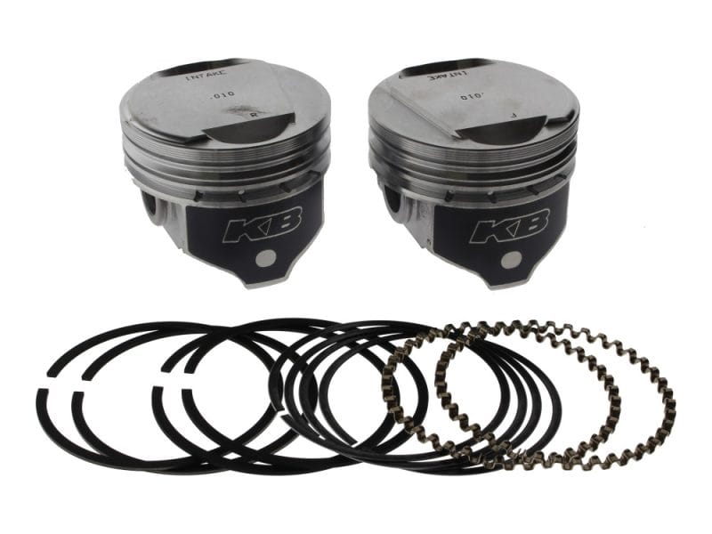 Enhanced motorcycle piston kit with piston rings and bearings for Revelry Motorcycles.