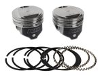 High-performance motorcycle pistons with piston rings for Revelry Motorcycles Australia.
