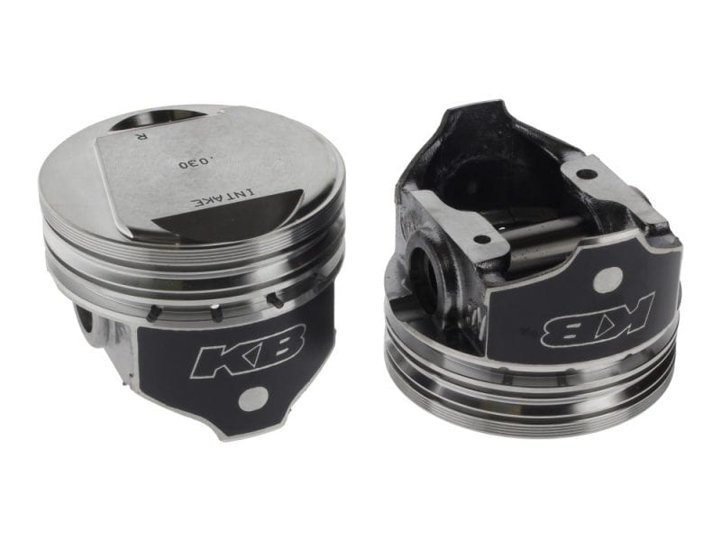High-performance motorcycle pistons for Revelry Motorcycles.