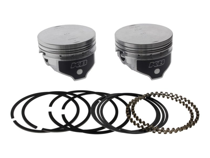 High-performance motorcycle pistons and piston rings kit for revelry motorcycle engines.