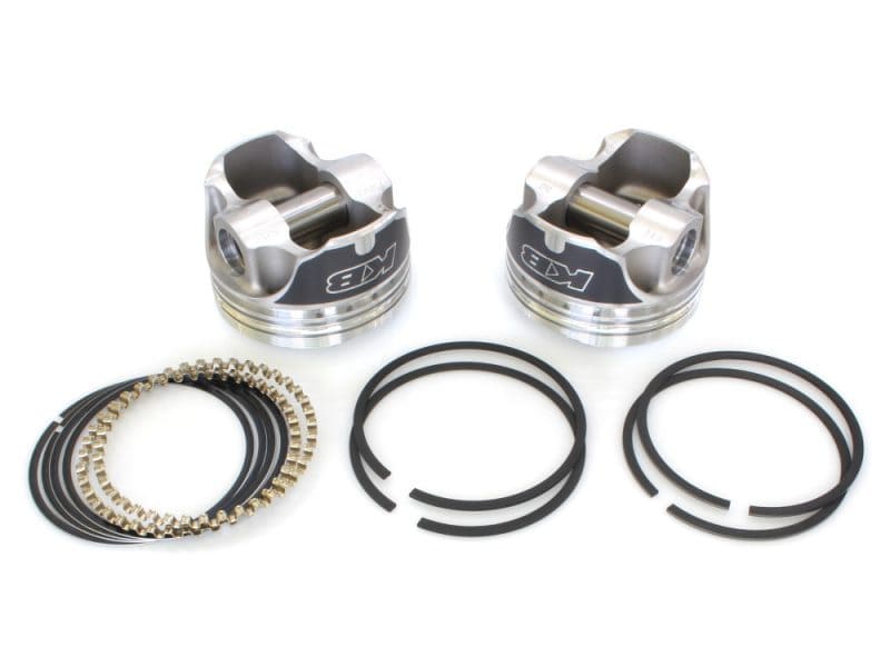 High-performance motorcycle piston kit with rings and pins for Revelry Motorcycles.