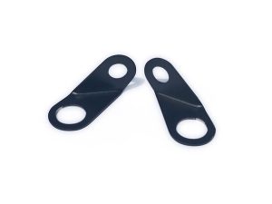 Black motorcycle chain tensioner spacers for Revelry Motorcycles AU, durable and precise fit.