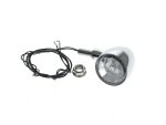 LED motorcycle headlight with wiring harness for Revelry Motorcycles Australia.