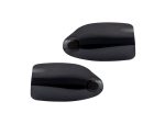 Black motorcycle handlebar end weights for Revelry Motorcycles custom bikes.