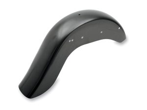 Black motorcycle mudguard, durable and sleek design for Revelry Motorcycles.