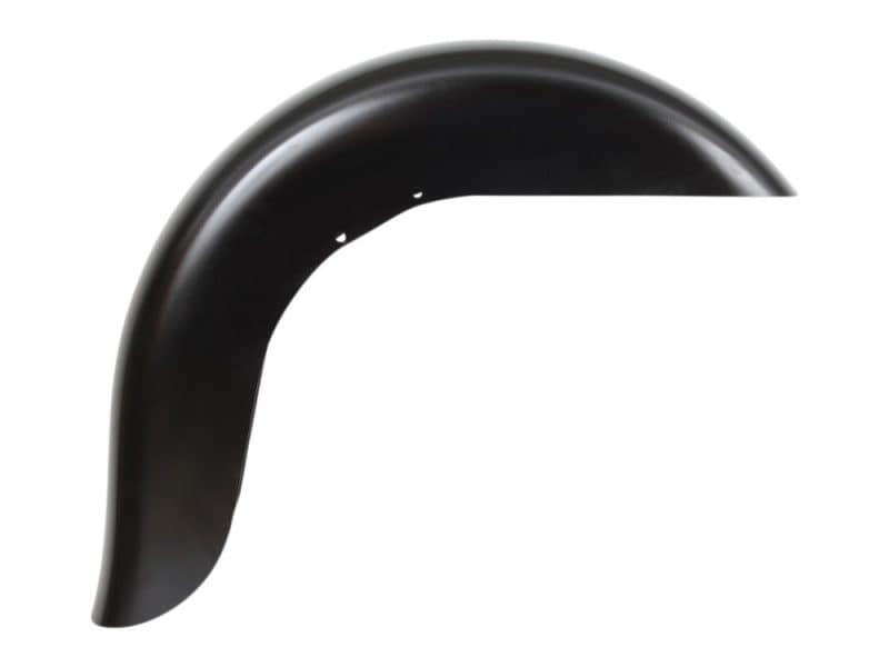 Benchmark Front Fender. 21in. x 6.5in. Wide. Fits Heritage Black motorcycle fender for custom Revelry Motorcycles builds and repairs Australia wide.