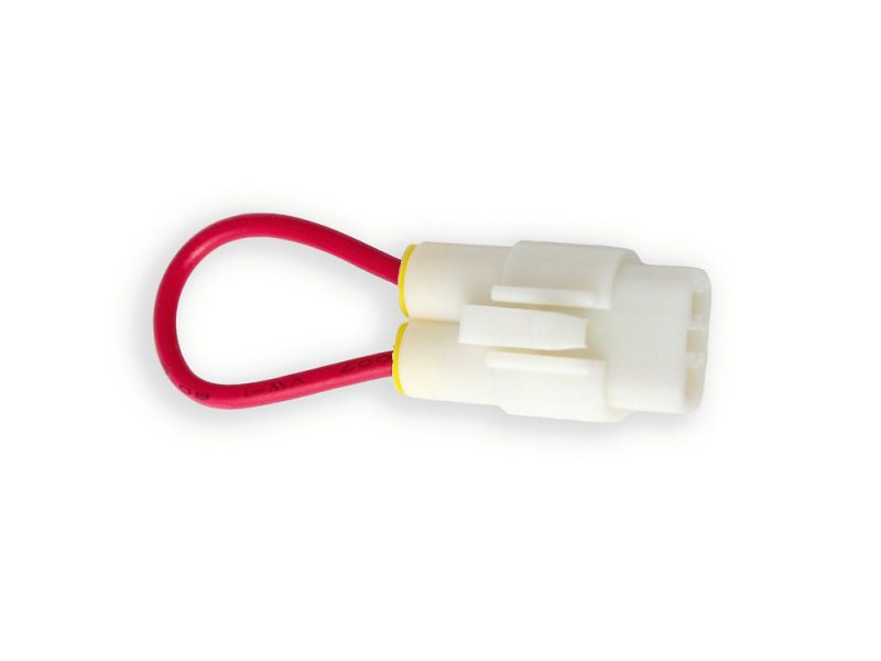 Seat Belt Bypass Harness. Fits Yamaha & Kawasaki Flexible motorcycle electrical connector with red wiring for Revelry Motorcycles.