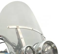 Motorcycle windshield and headlamps for Revelry Motorcycles - premium Australian custom bike parts.