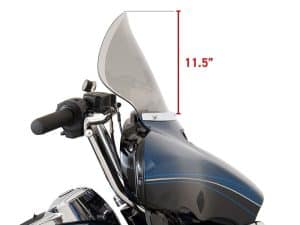 Chrome motorcycle windscreen for Revelry Motorcycles Australian touring bikes.