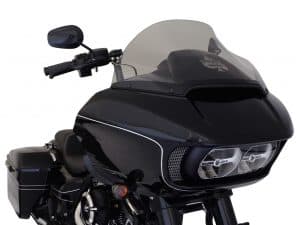 Vuestrope Motorcycle touring fairing with tinted windshield and dual headlights for Harley Davidson.