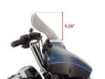 High-quality motorcycle windshield for Revelry Motorcycles, 9.25-inch tall, aerodynamic design.