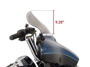 High-quality motorcycle windshield for Revelry Motorcycles, 9.25-inch tall, aerodynamic design.