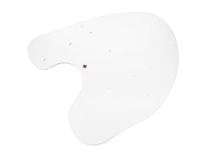 Clear motorcycle helmet visor, UV resistant and anti-fog coating.