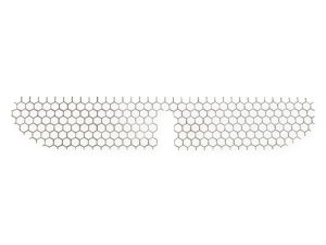 Hexagonal metal grille for motorcycle ventilation, Revelry Motorcycles accessories.