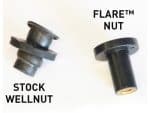 Stock Wellnut and Flare Nut for motorcycle handlebars and parts.