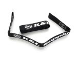 K&L Revelry Motorcycles luggage strap for motorcycle accessories, black with white logo.