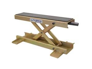 Heavy-duty motorcycle lift table for efficient bike maintenance and repair.