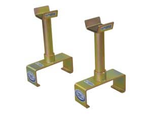 Heavy-duty motorcycle lift stand with adjustable height for safe maintenance.
