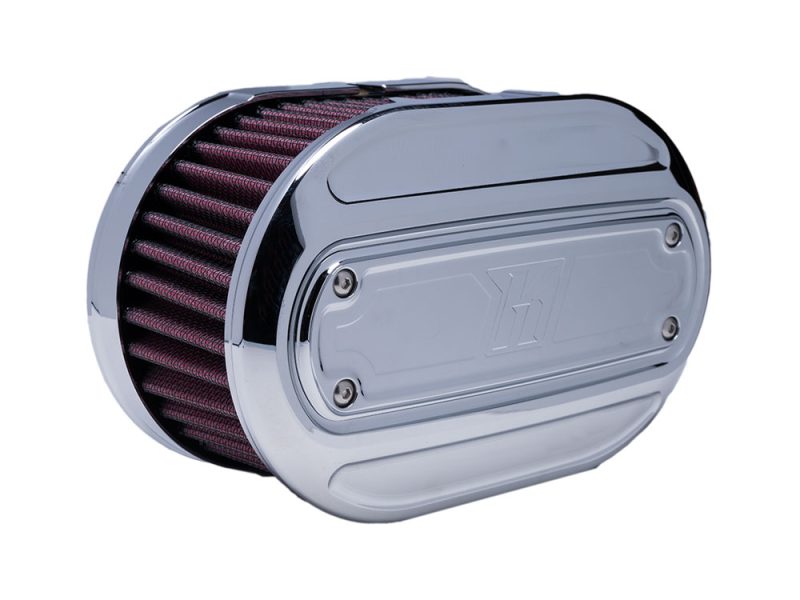 Oval Air Cleaner Kit - Chrome. Fits CVO Touring 2023up High-performance motorcycle air filter for enhanced engine airflow and power.
