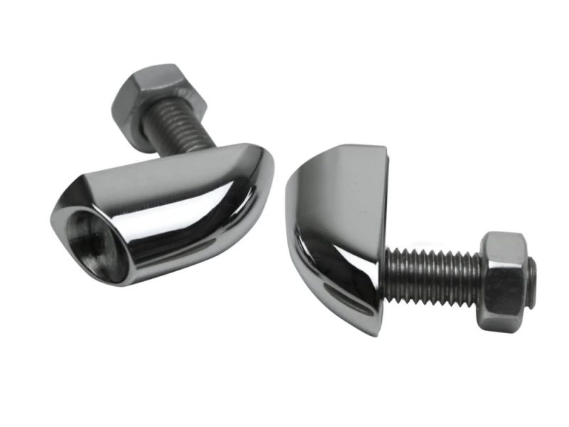 Rear Neowise Smooth Bullet Run/Brake/Turn Signals - Chrome Polished chrome motorcycle accessory bolts for Revelry Motorcycles.