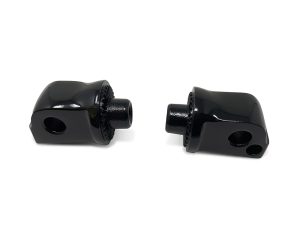 Rear Splined Footpeg Mounts - Black. Fits Softail 2018up, Pan America 2021up & Sportster S 2021up