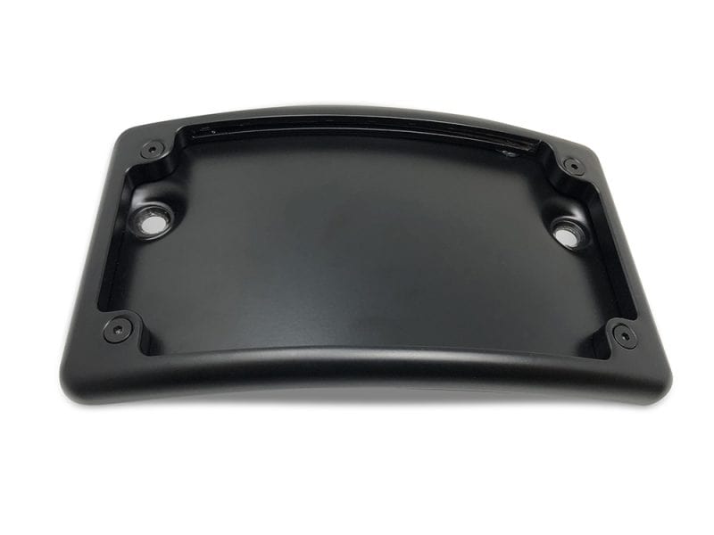 Curved LED Number Plate Kit - Black. Fits most Touring 2013up. Lightweight black motorcycle battery cover for Revelry Motorcycles.