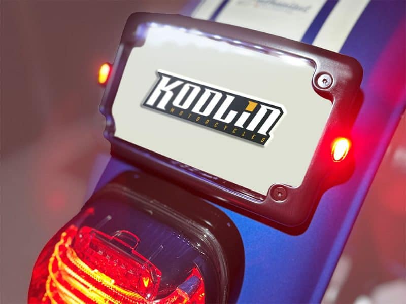 KODY-LQ Motorcycles digital display with illuminated LED light, showcasing custom branding for motorbike enthusiasts.