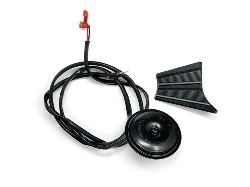 Horn Relocation Kit - Black. Fits CVO Touring 2023up & Street Glide & Road Glide 2024up. High-performance motorcycle horn with wiring kit for Revelry Motorcycles in Australia.