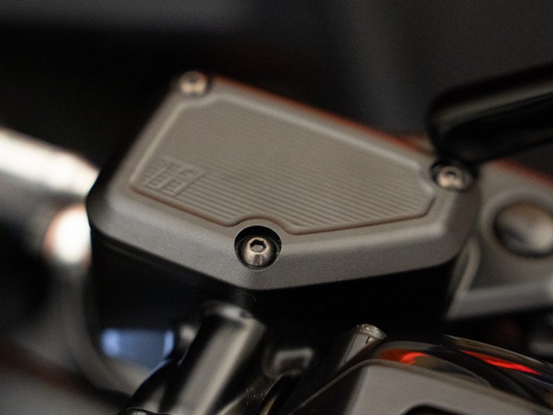 Custom motorcycle engine component at Revelry Motorcycles, highlighting Australian-made motorcycle parts.