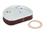 Revelry motorcycle air filter with gasket, high-performance bike maintenance part.