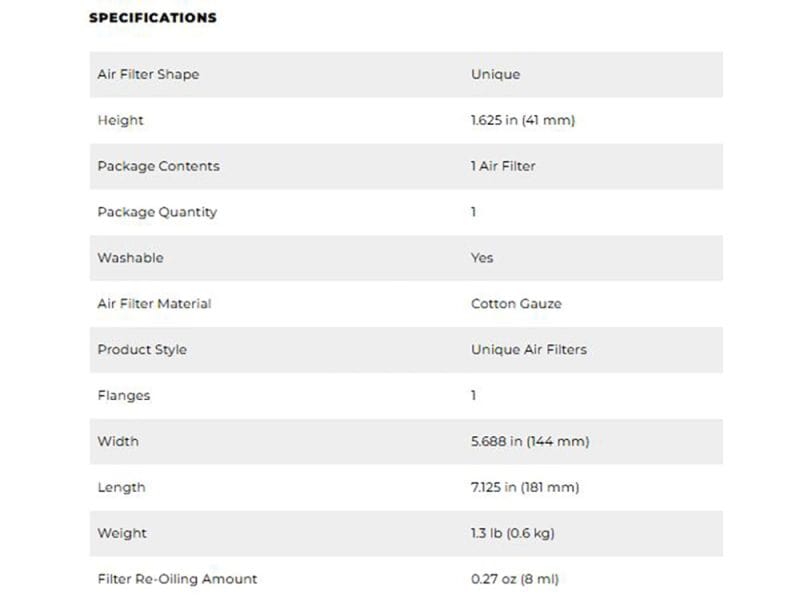 Revelry Motorcycles air filter replacement in Australia.