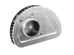 High-performance motorcycle air filter, Revelry Motorcycles custom parts, enhance bike airflow and power.