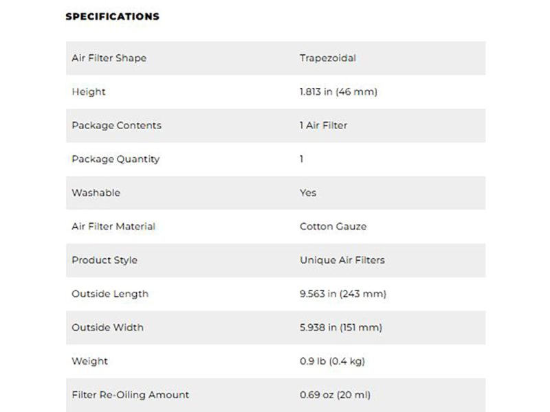 High-quality cotton gauze motorcycle air filter for Revelry Motorcycles, washable and durable.