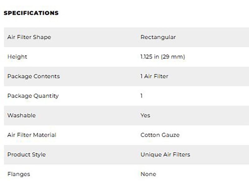 High-quality motorcycle air filter, washable cotton gauze filter, suitable for Revelry Motorcycles.