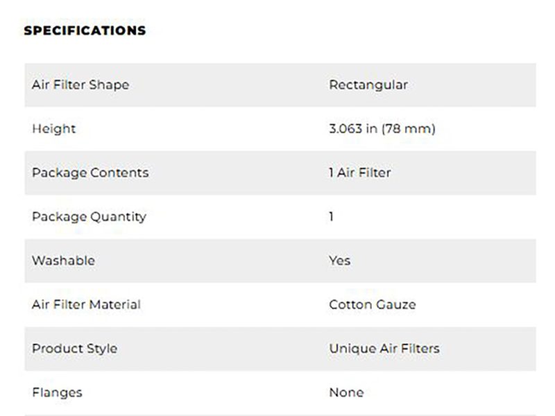 High-Flow Air Filter Element. Fits Indian Cruiser 2022up Revelry Motorcycles custom air filter for enhanced engine performance and airflow.