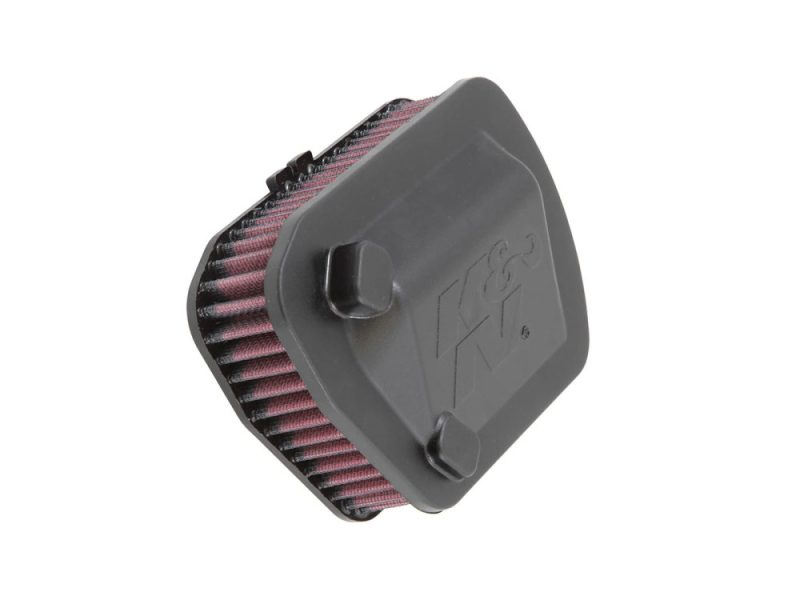 High-performance motorcycle air filter with black and red design for Revelry Motorcycles.