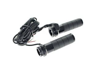 Heated Titan-X Handgrips - Black. Fits H-D with Throttle Cable.