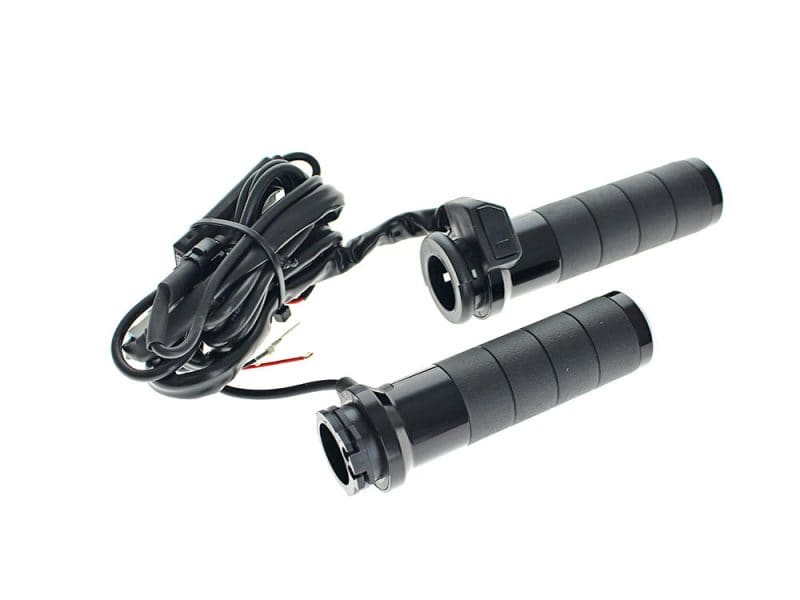 Heated Titan-X Handgrips - Black. Fits H-D with Throttle Cable.