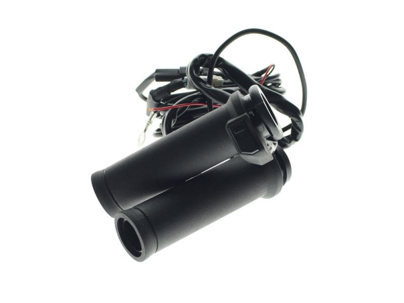 Heated Apollo-X Handgrips - Black. Fits Big Twin 2008-2024 with Throttle-by-Wire High-quality motorcycle handlebar grips with wiring for Revelry Motorcycles riders.