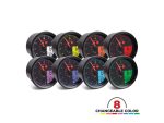 Velo speedometer with 8 changeable colour options for motorcycles and bikes in vibrant LED display.