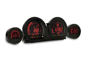 Speedometer & Tachometer - 4 Gauge Kit - Blue/Red. Fits Touring 2014-2023 with Fairing.