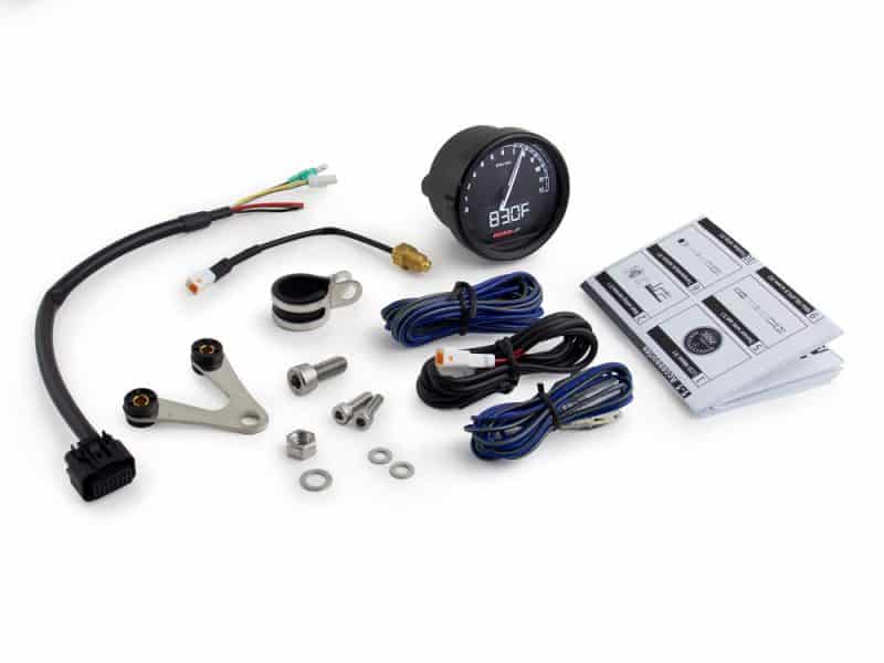 Wireless motorcycle diagnostics kit for Revelry Motorcycles, with display and wiring components.