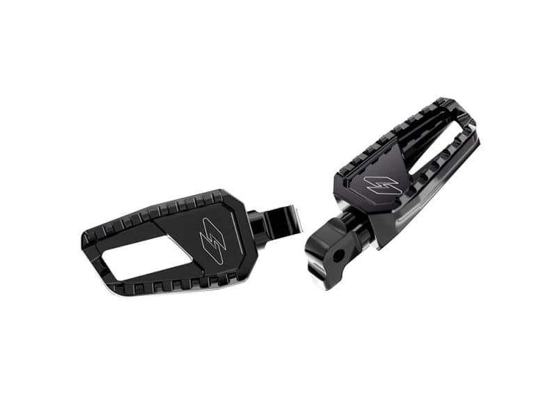 Lightweight motorcycle footpegs for Revelry Cycles, durable and stylish for enhanced riding performance.