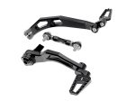 Aluminium motorcycle gear shift lever and linkage kit for aftermarket customisation.