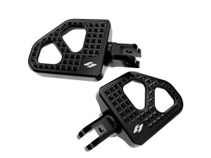 Lightweight aluminium motorcycle pedals for Revelry Motorcycles, durable and high-performance cycling accessories.