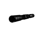 Bright LED torch, durable black metal flashlight ideal for motorcycle accessories and safety.