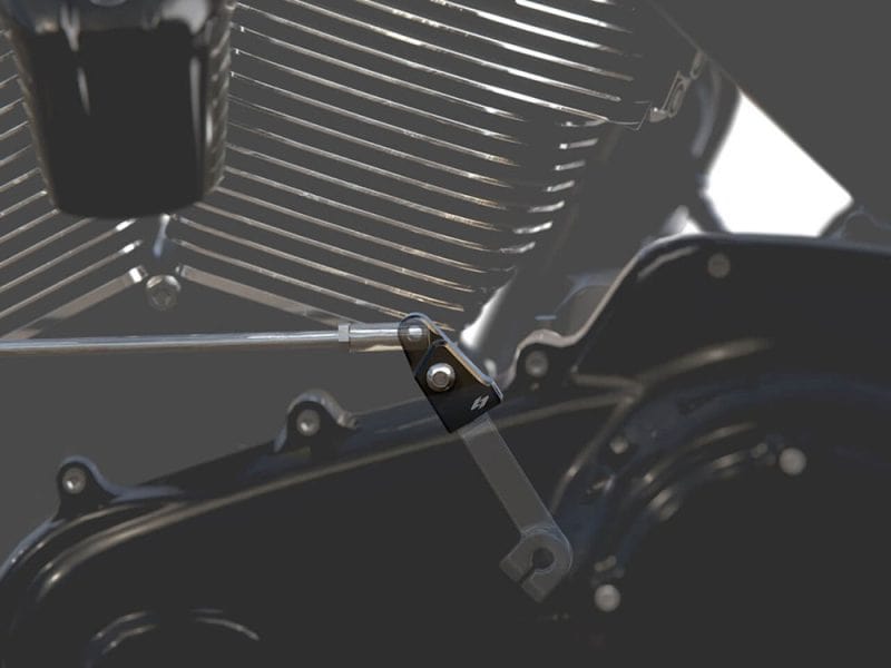 Chrome V-Twin engine with precision components on Revelry Motorcycles.