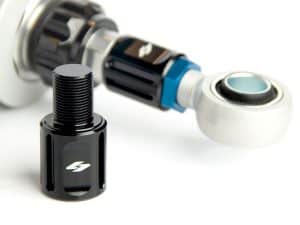 High-performance motorcycle suspension component for Revelry Motorcycles.