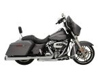 Harley-Davidson touring motorcycle with luggage compartments and advanced riding features.