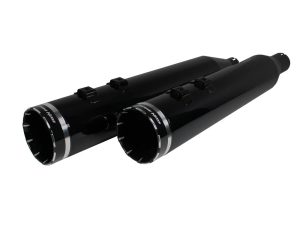 High-performance black motorcycle exhaust pipes for Revelry Motorcycles, top-quality motorcycle accessories Australia.
